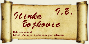 Ilinka Bojković vizit kartica